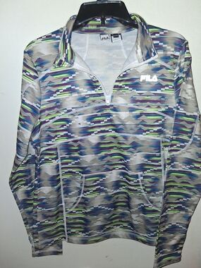 FILA Women's Multicolor Quarter-Zip Pullover Jacket